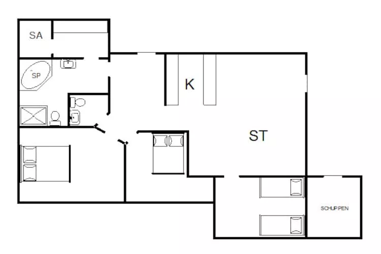6 persoons vakantie huis in Tarm-Plattegrond