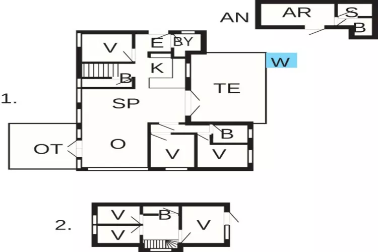 12 persoons vakantie huis in Væggerløse-Plattegrond