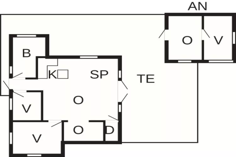 6 persoons vakantie huis in Jerup-Plattegrond