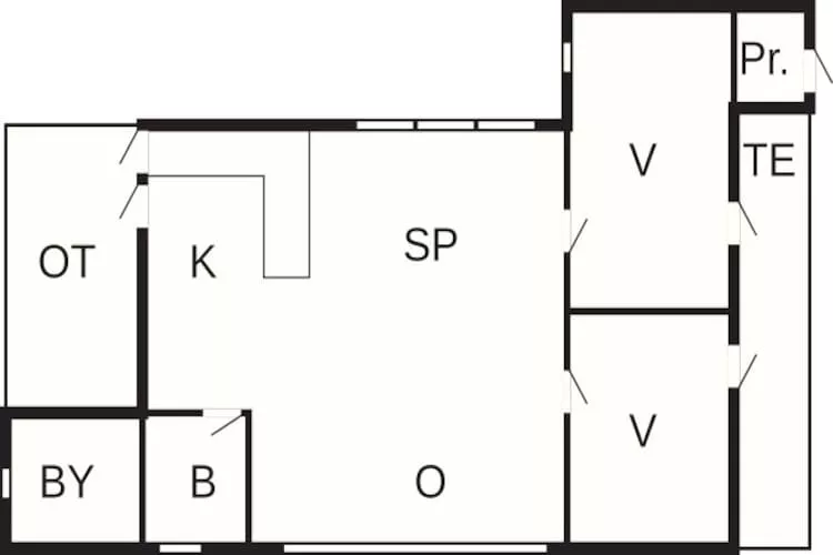 Lichte kusttoevlucht in Vorupor-By Traum-Plattegrond