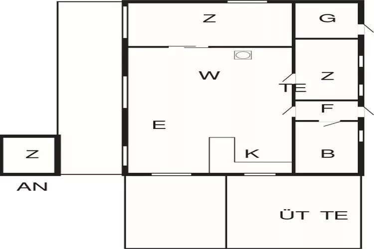 6 persoons vakantie huis in Rude-Plattegrond