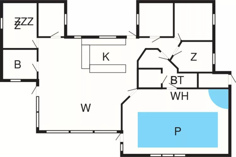 12 persoons vakantie huis in Væggerløse-Plattegrond