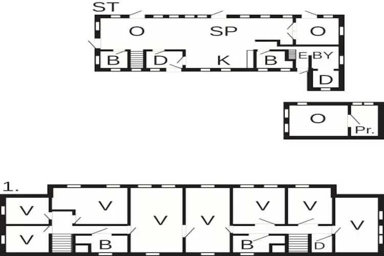 21 persoons vakantie huis in Hurup Thy-Plattegrond