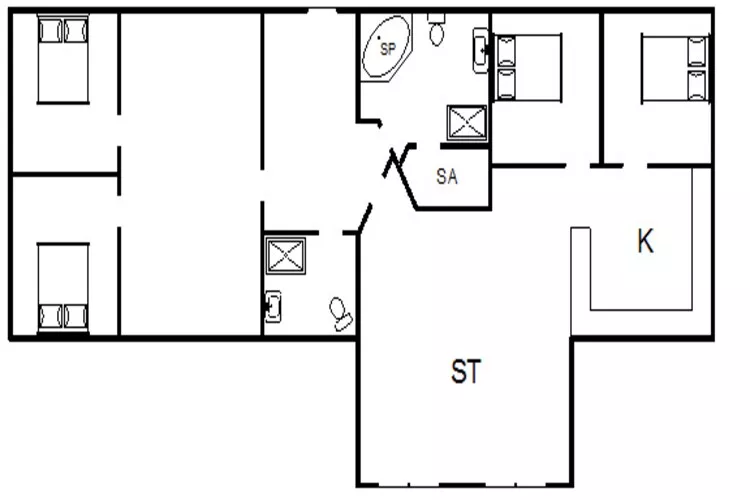 8 persoons vakantie huis in Fanø-Plattegrond