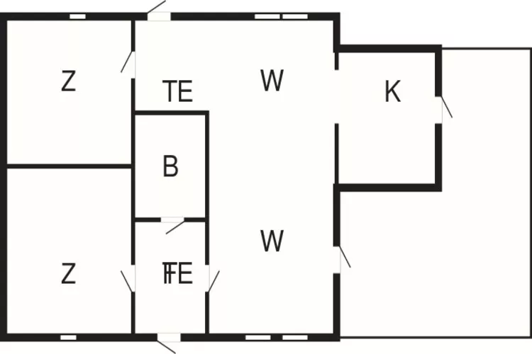 6 persoons vakantie huis in Væggerløse-Plattegrond