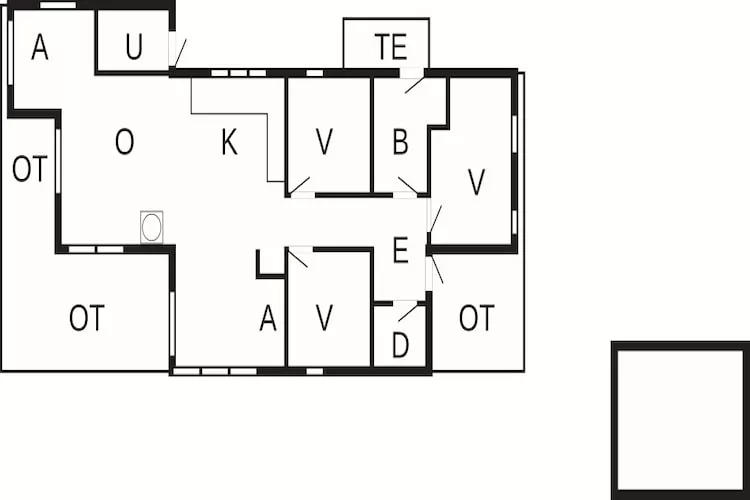 6 persoons vakantie huis in Hals-Plattegrond