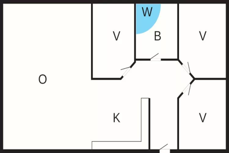 6 persoons vakantie huis in Nykøbing Sj-Plattegrond