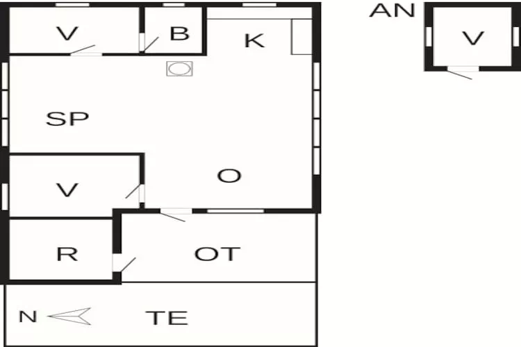 6 persoons vakantie huis in Gedser-Plattegrond