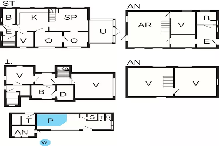 20 persoons vakantie huis in Ringkøbing-Plattegrond