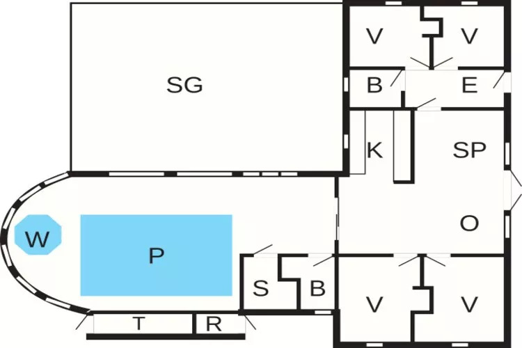 10 persoons vakantie huis in Ringkøbing-Plattegrond