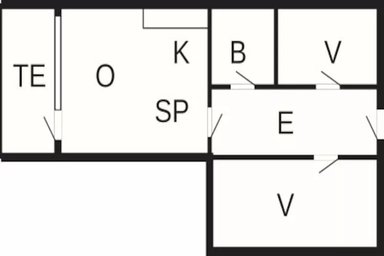 3 room,ground floor-Plattegrond