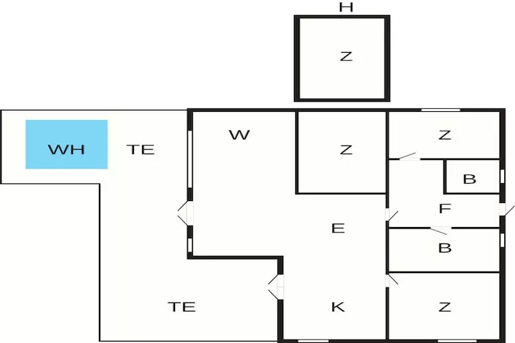 8 persoons vakantie huis in Aakirkeby-Plattegrond