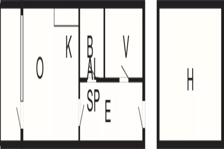 2½ room,1 st floor,65m2-Plattegrond