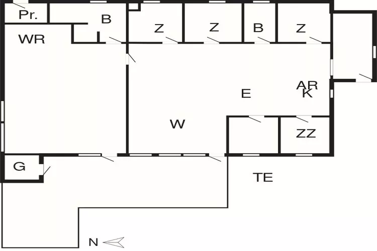 10 persoons vakantie huis in Nordborg-Plattegrond