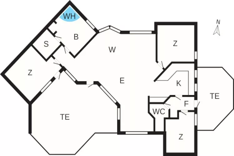 8 persoons vakantie huis in Gilleleje-Plattegrond