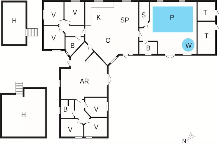 Luxe Zwembadvilla Marielyst -- By Traum Ferienwohnungen-Plattegrond