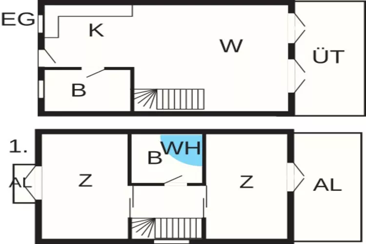 4 persoons vakantie huis in Blåvand-Plattegrond