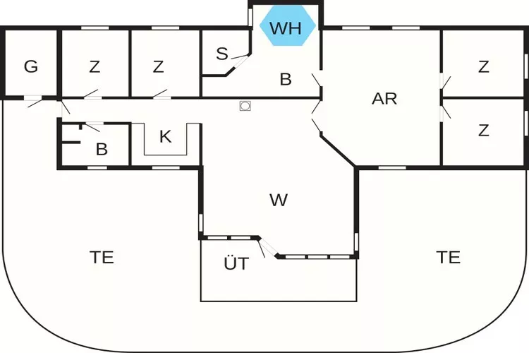 10 persoons vakantie huis in Rødby-By Traum-Plattegrond