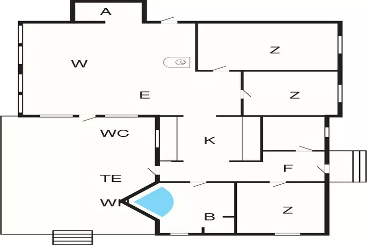 Idyllische huisje in Allinge -- By Traum Ferienwohnungen-Plattegrond