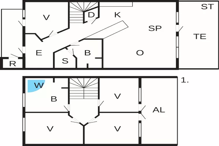 5 room,Strandhouse,Non smoking-Plattegrond