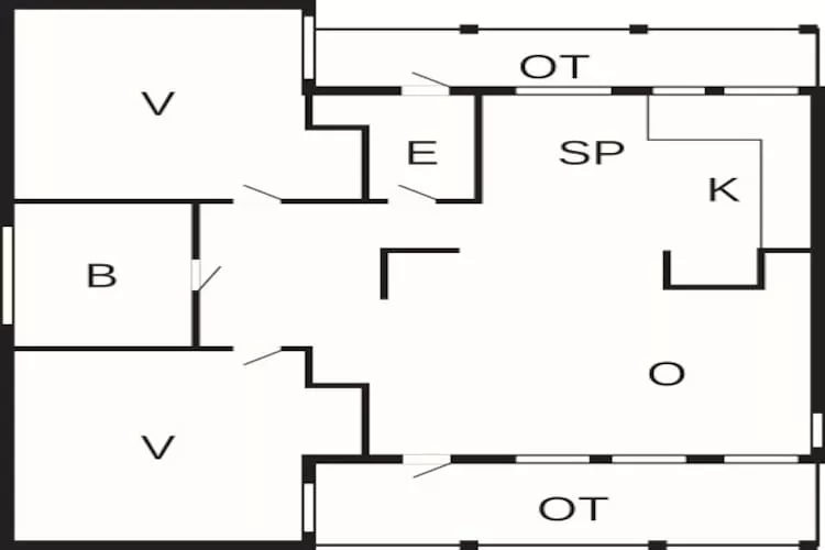 3 room w/fiordview,Premium-Plattegrond