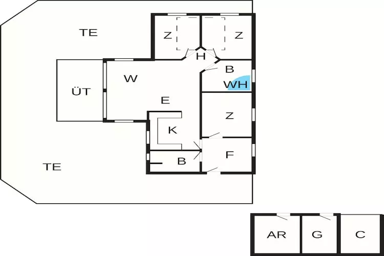 8 persoons vakantie huis in Blåvand-Plattegrond