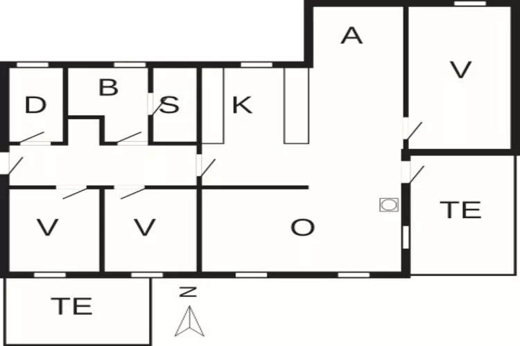 Gezellig toevluchtsoord in Vorupor -- By Traum Ferienwohnungen-Plattegrond