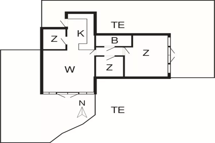 Modern Strandhuis -- By Traum Ferienwohnungen-Plattegrond