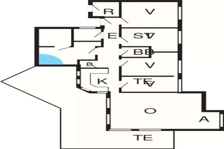 Luxe retraite nabij strand-Plattegrond