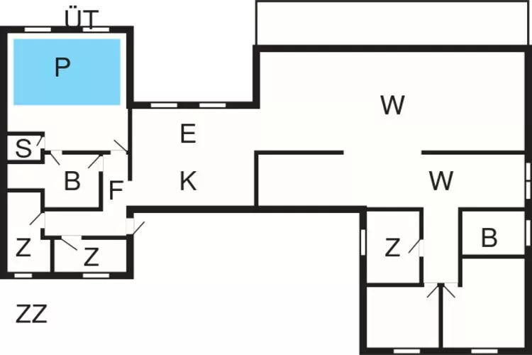 Luxe strandhuis met zwembad-Plattegrond