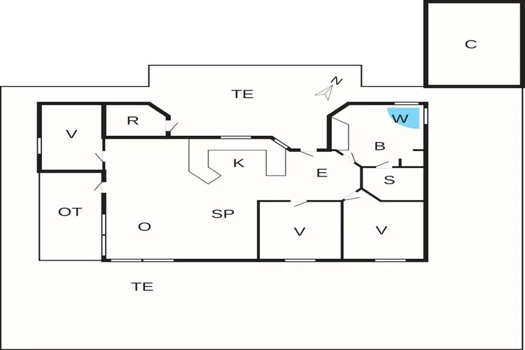 Afgelegen paradijs in Thorup -- By Traum Ferienwohnungen-Plattegrond