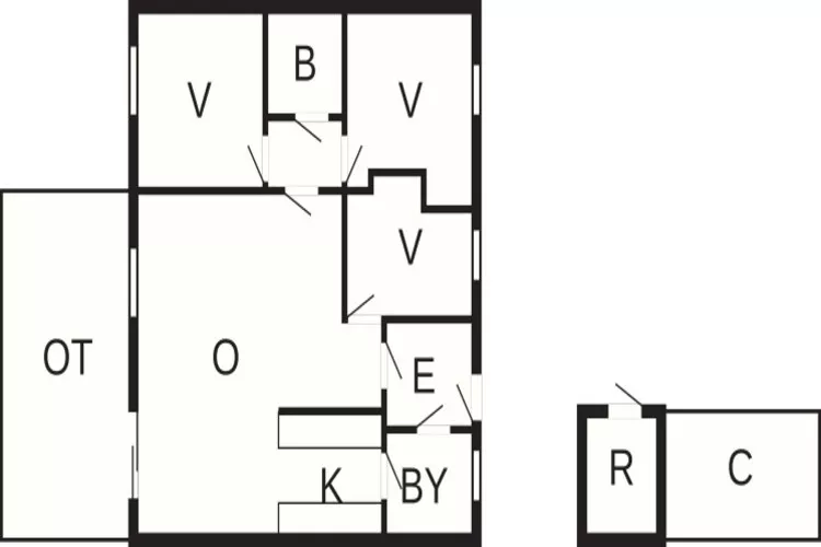 6 persoons vakantie huis in Pandrup-Plattegrond