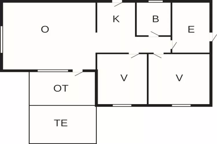 Gezellig zomerhuis vlakbij het strand-Plattegrond
