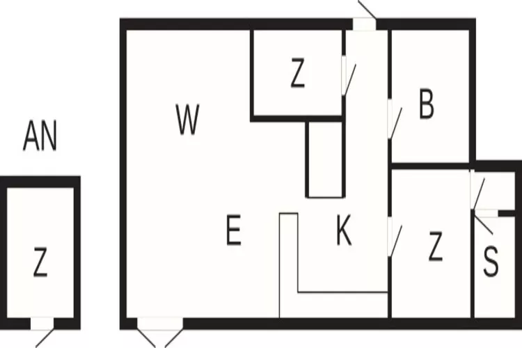 6 persoons vakantie huis in Bagenkop-Plattegrond