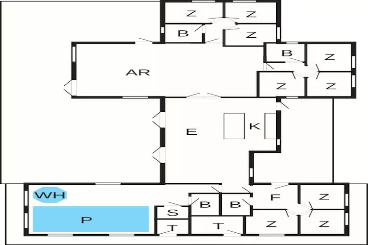 24 persoons vakantie huis in Blåvand-Plattegrond