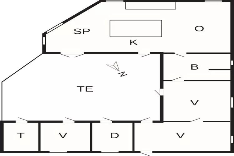 Zeezicht retraite in As Vig -- By Traum Ferienwohnungen-Plattegrond