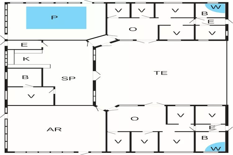 22 persoons vakantie huis in Frederiksværk-Plattegrond