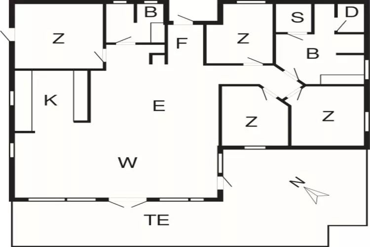 Strandgeluk met Sauna -- By Traum Ferienwohnungen-Plattegrond