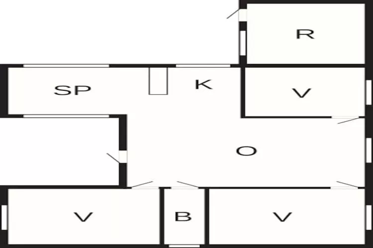 Familiehuisje met terras en gazon-Plattegrond