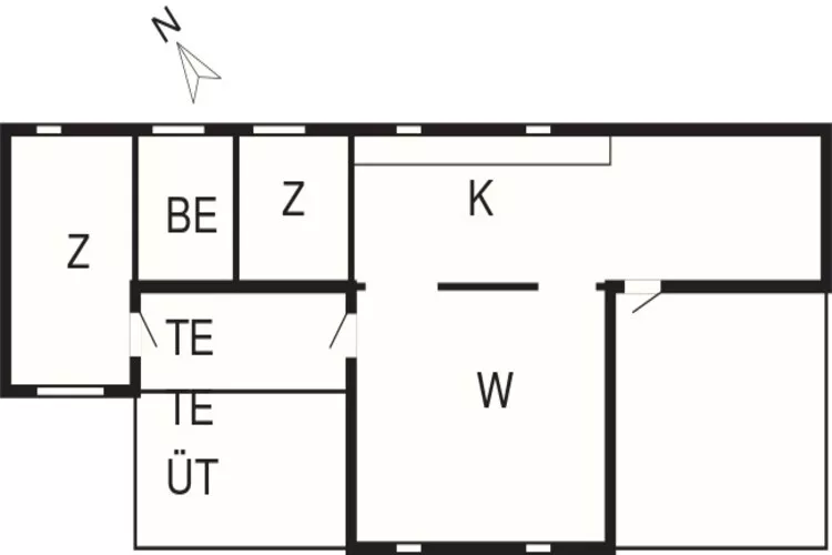 Afgelegen jaren 60 huisje -- By Traum Ferienwohnungen-Plattegrond