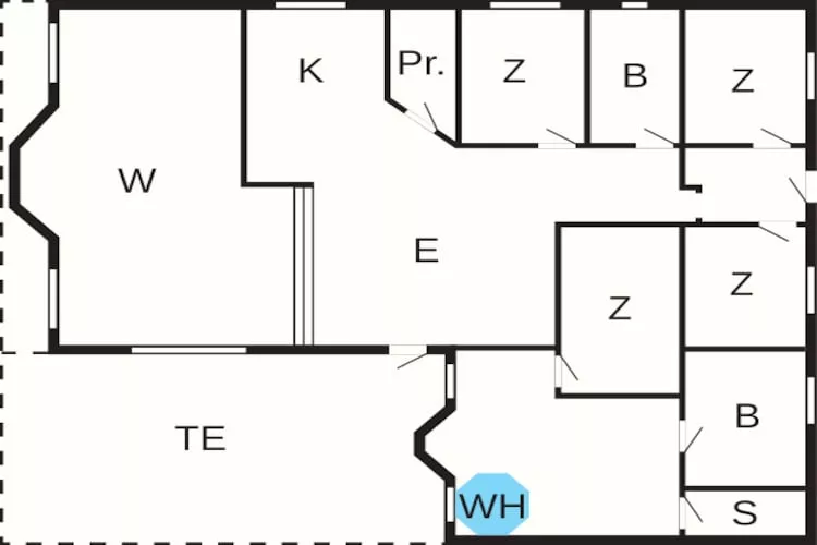 12 persoons vakantie huis in Sjællands Odde-Plattegrond