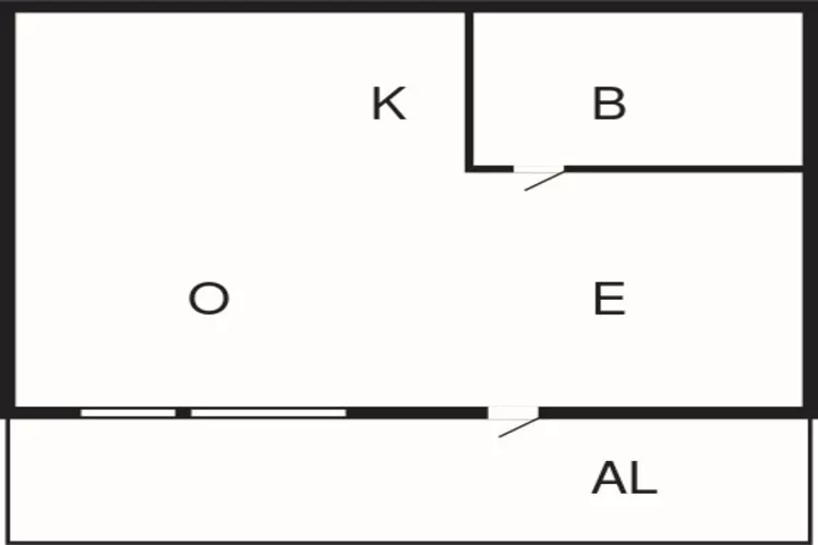 2 persoons vakantie huis in Rönnäng-Plattegrond
