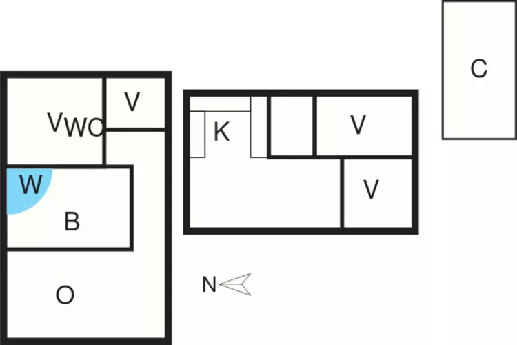 8 persoons vakantie huis in Jerup-Plattegrond