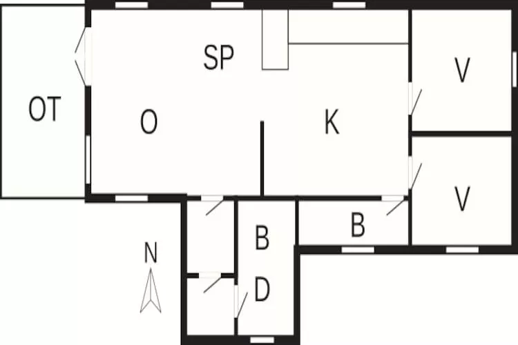 HUNDRE OG TJUETO-Plattegrond