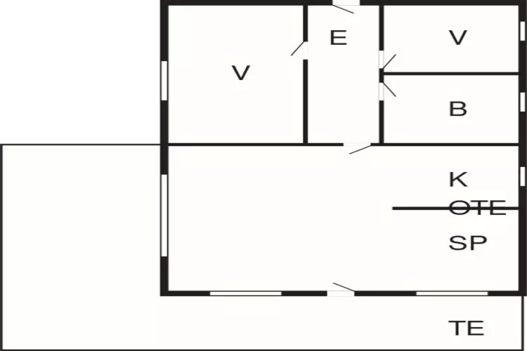 Gezellig strandhuis in albaek -- By Traum Ferienwohnungen-Plattegrond