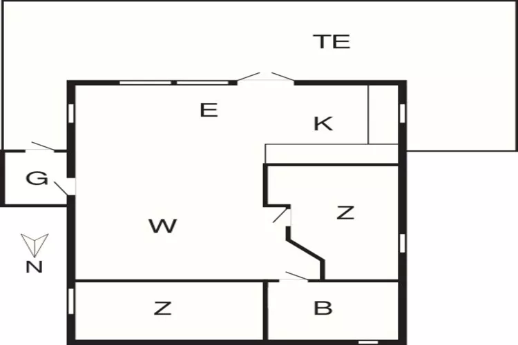 Strandparadijs in albaek -- By Traum Ferienwohnungen-Plattegrond