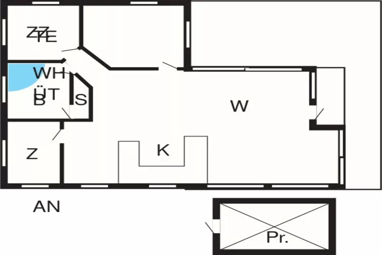Bos retraite in Bork Havn -- By Traum Ferienwohnungen-Plattegrond