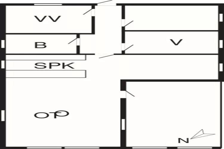 4 persoons vakantie huis in Bogø By-By Traum-Plattegrond
