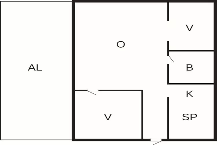 Stijlvol vakantieappartement op Öland-Plattegrond