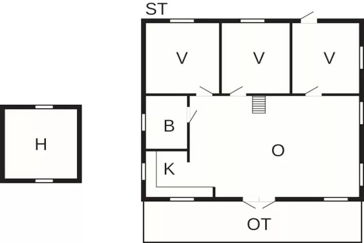 6 persoons vakantie huis in Rønne-Plattegrond